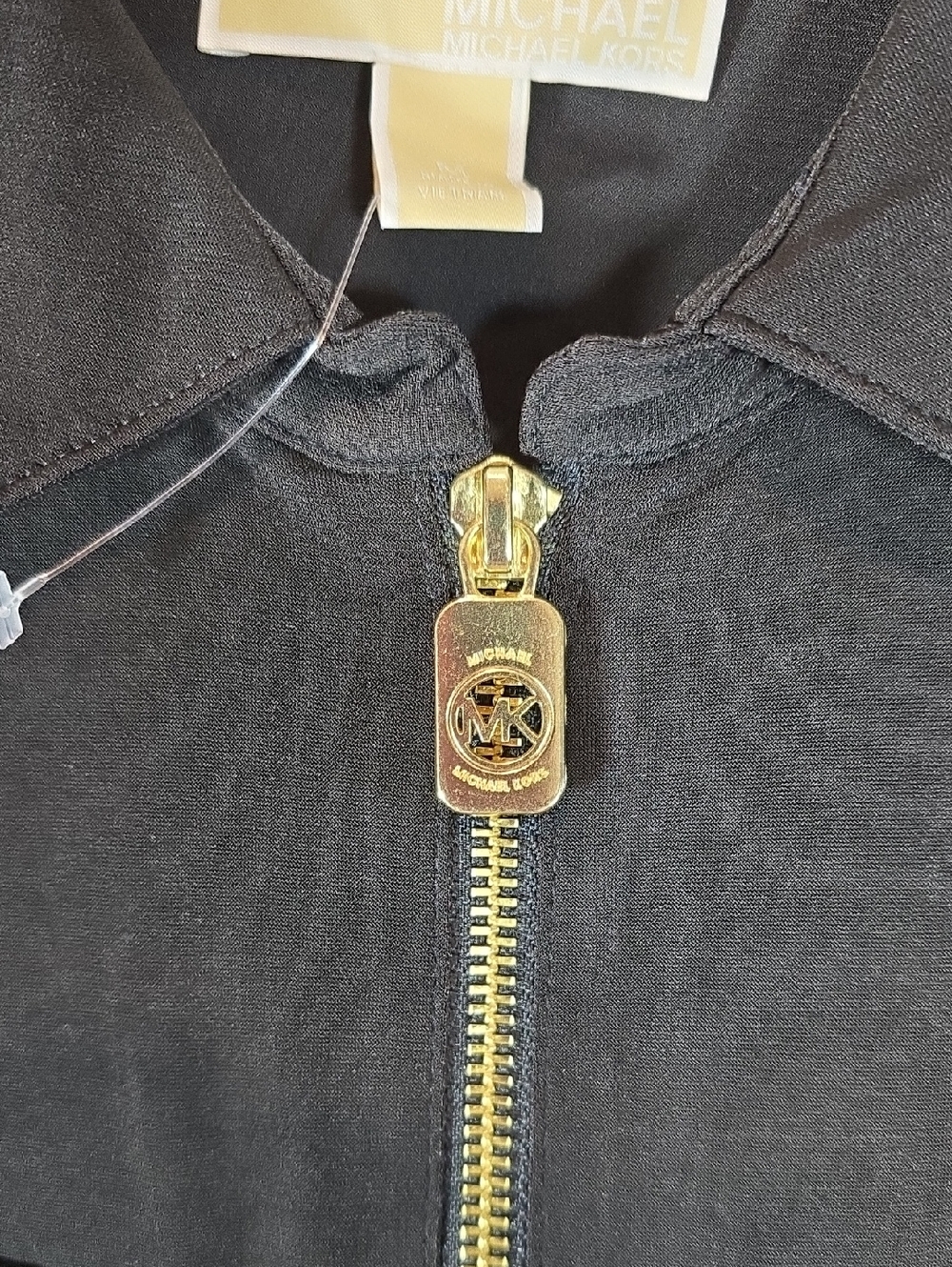 MICHAEL Michael Kors Black Cropped Jumpsuit with Gold Hardware Size M NWOT - Picture 5 of 12